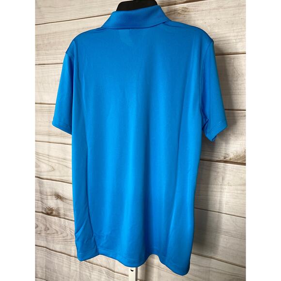 Brand New Page and Tuttle Men's Medium Blue Short Sleeve Polo Shirt Scotchguard - Picture 2 of 5